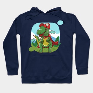 cute illustration of kids dino Hoodie